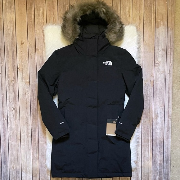 The North Face Women’s Arctic Parka Black Waterproof Coat - Picture 2 of 9